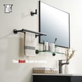 thumbnail image 4 of Double Towel Bar Matte Stainless Steel Bath Towel Rack for Bathroom Towel Holder Wall Mount Total Length TBLPB, 4 of 8