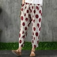 thumbnail image 2 of Pantalones de mezclilla afelpados para mujer Gibobby Rojo L, 2 of 5