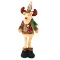 thumbnail image 1 of Reno navideño de pie, reno de peluche con patas retráctiles, adornos navideños, como se muestra, 1 of 5