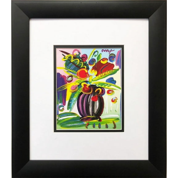 Peter Max "Flower Vase '13" CUSTOM FRAMED Print Generic
