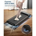 thumbnail image 3 of Walking Pad with Handle Bar, 2 in 1 6.2MPH Under Desk Treadmills with Gym Mat, 2.5 HP Folding Treadmill with Remote & Touch Control for Home Office, 265 LBS Capability, 3 of 7