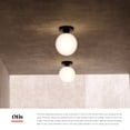 thumbnail image 5 of Alora Lighting SF430108MBGO Otis 8" Wide Semi-Flush Globe Ceiling Fixture - Matte Black /, 5 of 7