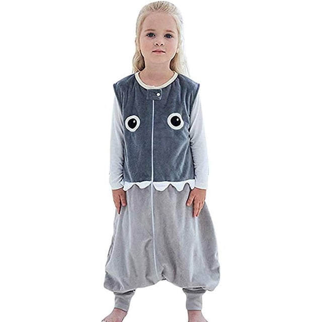 Saco de dormir de invierno para bebé con pies, saco de dormir cálido de franela para niña y niño, sin mangas, con piernas, pijama tipo mono