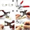 thumbnail image 5 of Ghojet 200 Sets 10 Colors Snap Fasteners Kit Metal Hollow and Solid Five Claw Buckle Set with Hand Pressure Pliers Tool DIY Sewing Buttons Set for Clothing Sewing and Crafting, 5 of 8