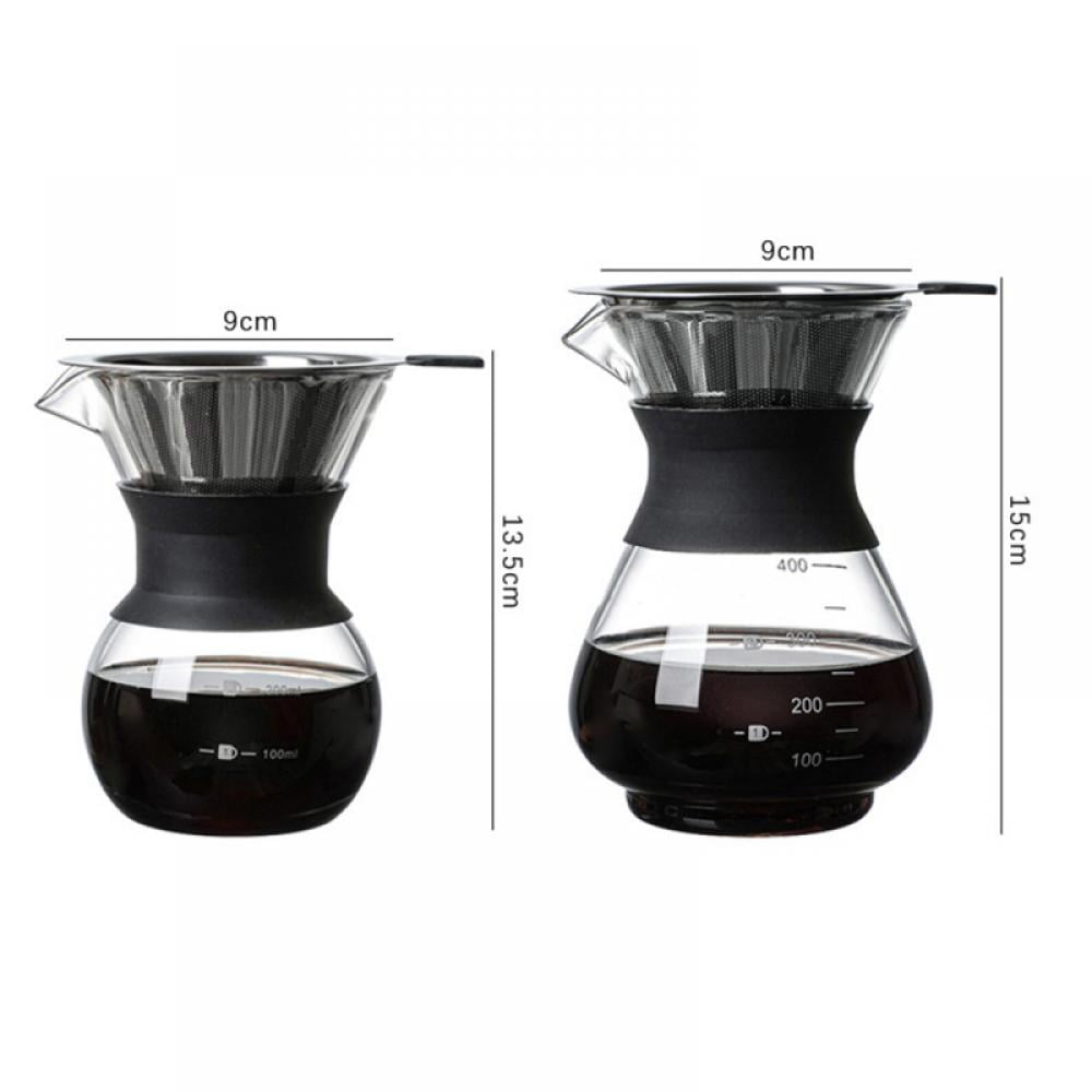 Hand Pour Coffee Ice Dripper Maker Set for Home Restaurant Office, Manual  Drip Coffee Brewer Carafe with Elegant Design Fits Most