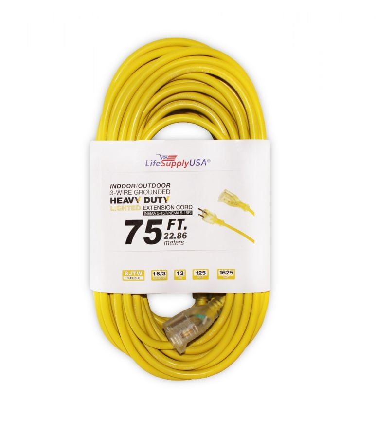 Viasonic Indoor 6FT Extension Cord 16 Gauge by Unity Promo Power Group Heavy Duty & Durable 3 x 3-Wire Grounded Outlets UL-Listed 