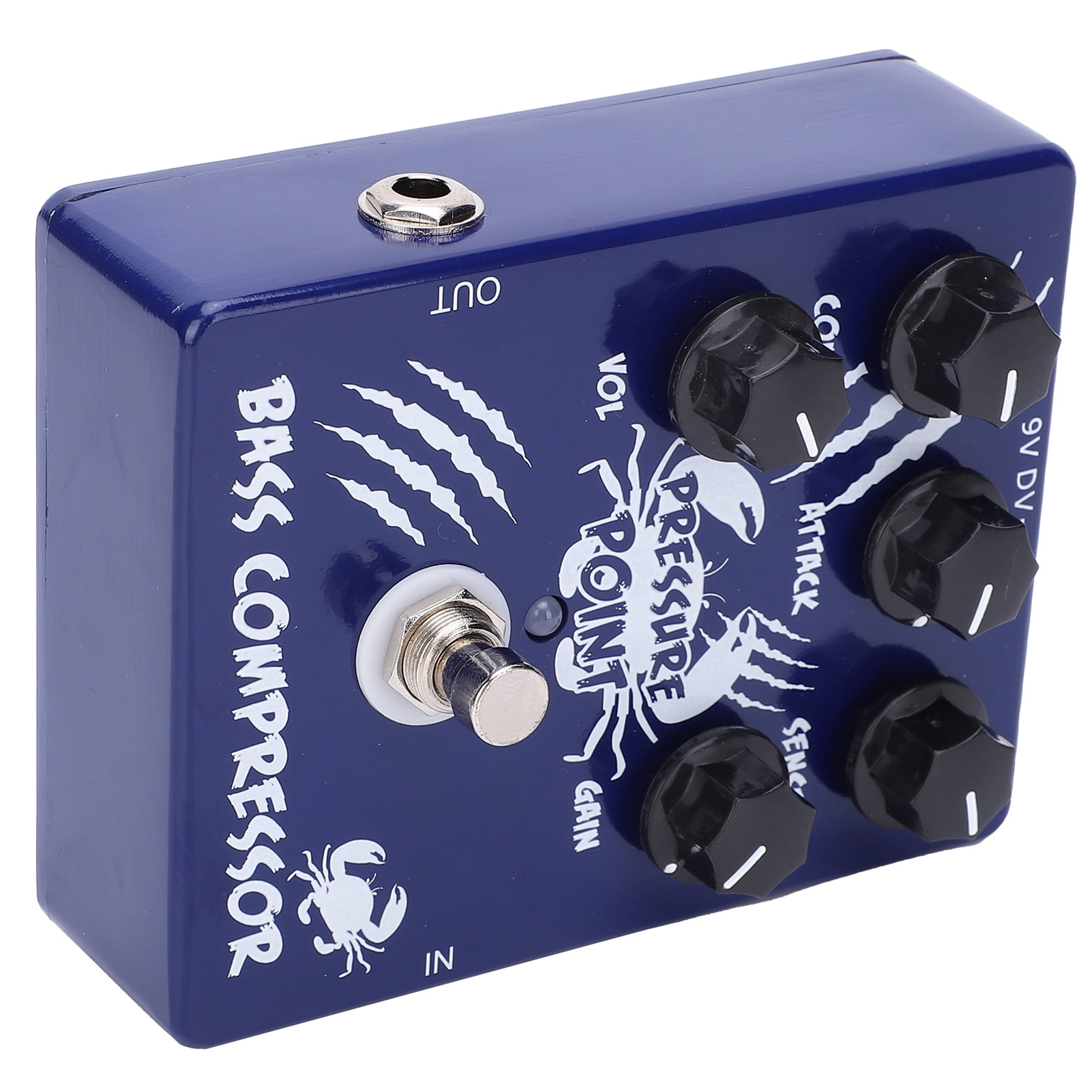 Bass Compressor Pedal, Guitar Effect Pedal 4.7 X 3.7 X 1.5In For Outdoor Performance For Music Club