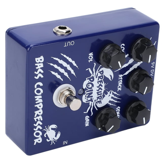 Pedal del compresor de Bajo, 4,7 x 3.7 x 1.5in Pedal de Efecto de Guitarra Morado Portátil para Amante de la Música para Guitarrista para Club de Música para una una una actuación