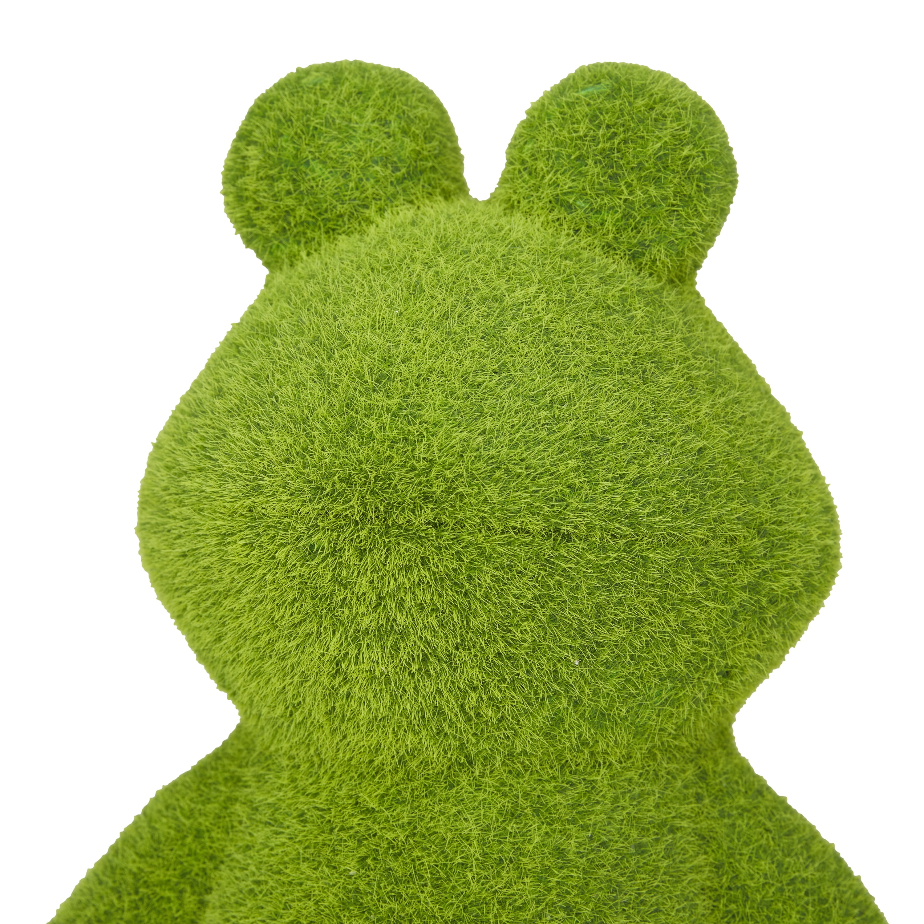 DecMode 7"W, 13"H MGO Eclectic Frog Garden Sculpture, Green, 1-Piece