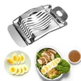 thumbnail image 3 of Farfi Household Stainless Steel Boiled Egg Slicer Section Cutter Kitchen Supplies (Silver), 3 of 13