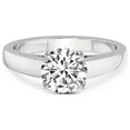 thumbnail image 5 of IGI Certified 4 Carat Round Shape Lab Grown Diamond Engagement Ring | 14K White Gold | Allen Flat Band Solitaire Lab Diamond Ring | FG-VS1-VS2 Quality Friendly Diamonds, 5 of 7