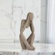 thumbnail image 4 of Sandstone Resin Thinker Statue Nordic Abstract Sculpture Collectible Figurines Home Office Bookshelf Desktop Decor, 4 of 5