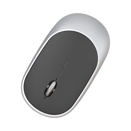 Linyer Bluetooth 5.1+2.4G Wireless Dual Mode Rechargeable Mouse Optical USB Gaming Silver black 1 mode