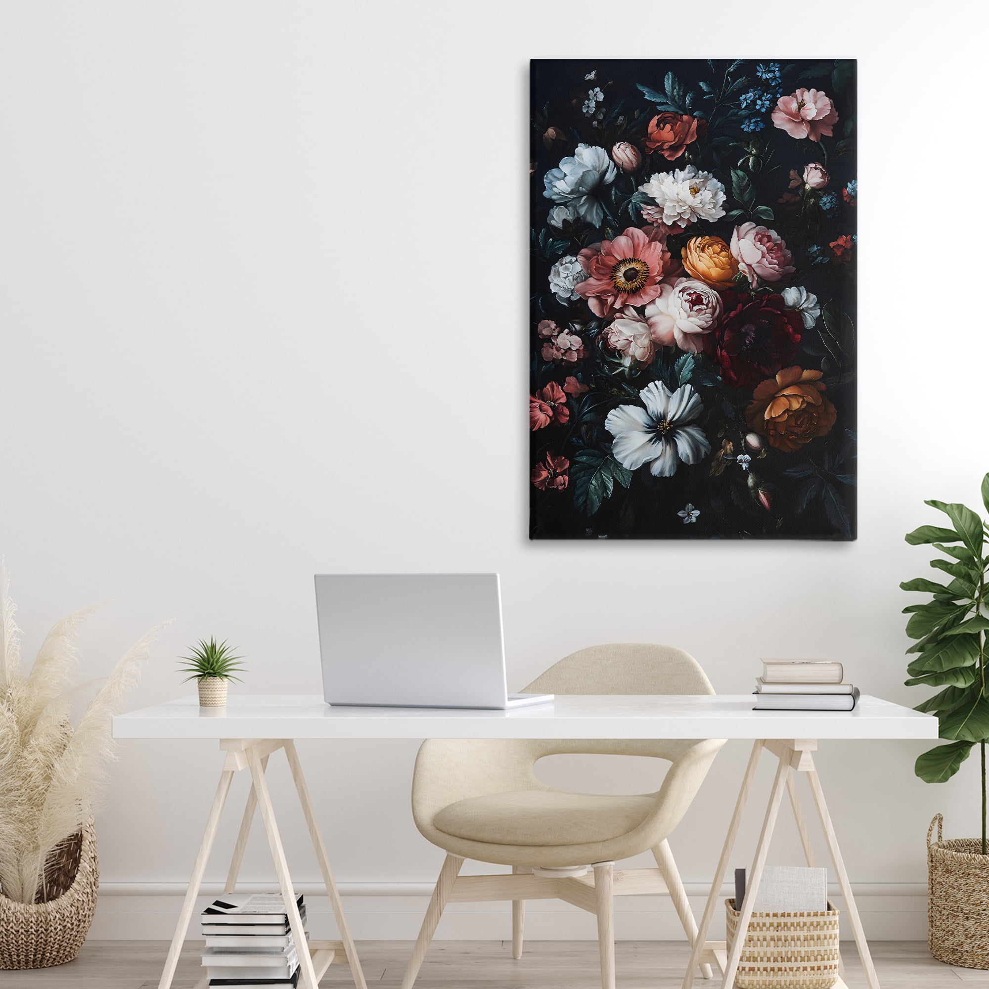 Stupell Industries Midnight Garden Velvet Florals Canvas Wall Art, design by Creative Studio