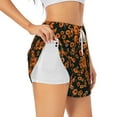thumbnail image 2 of Disketp Daisies Print Women's Shorts Workout Shorts for Athletic Gym Running Shorts with Phone Pockets X-Large, 2 of 8