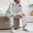 thumbnail image 7 of Picia Back To School Pattern Men’s Long-Sleeve Sleepwear Set - Soft 2-Piece Loungewear with Pockets, Comfy PJs for Relaxing Nights-X-Large, 7 of 7