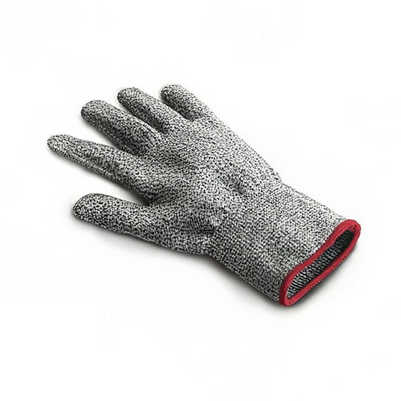 Cuisipro 74-7329 Gant Résistant aux Coupures - Nylon, Gris w/ Bracelet Rouge