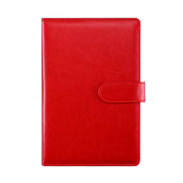 Inteprter Cuaderno liso Vintage botón transversal Jotter mantener diario diarios papel Halloween regalo de Acción de Gracias negocios Suministros de escritura y corrección Rojo