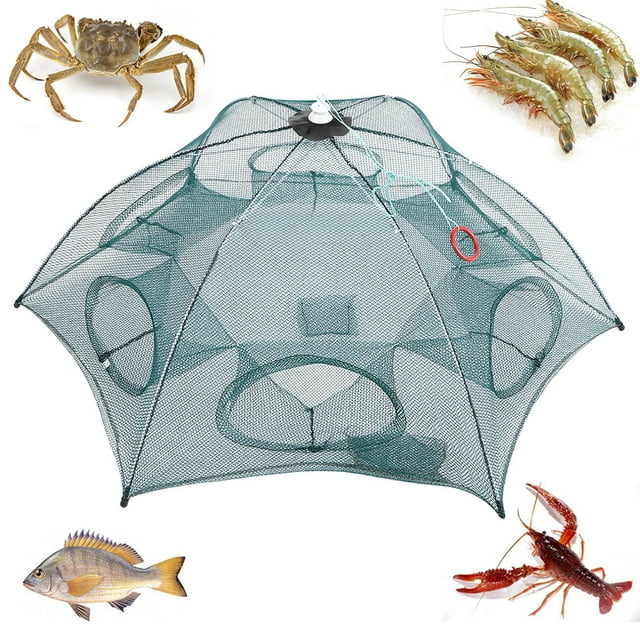 Automatic Nylon Fishing Net with 6 Holes - 36.6 x 36.6 Inches (93 x 93 cm) - Essential Angling Tool for Efficient Fishing - Includes 1 Fishing Net