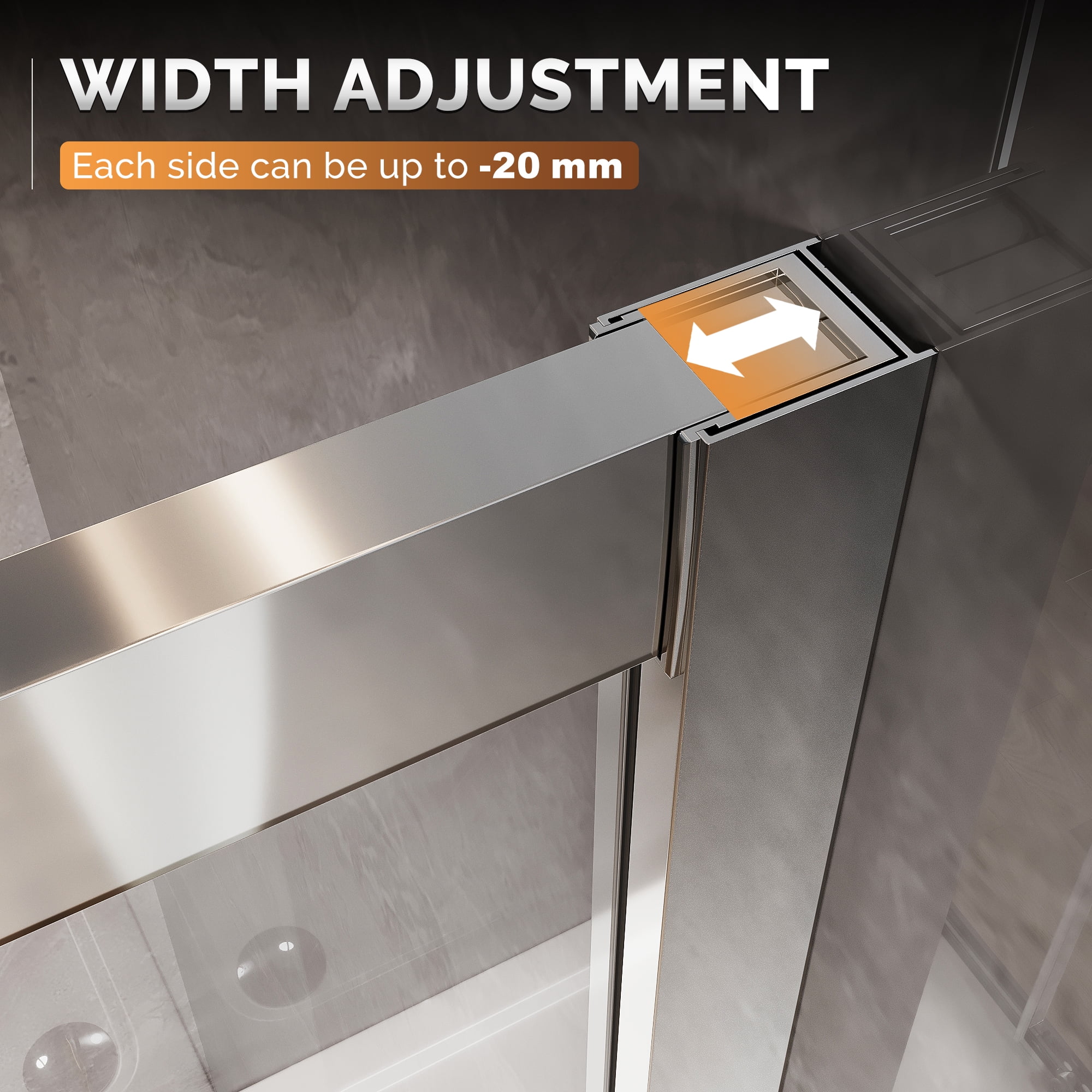 Sunny Shower 34" x 34" x 72" Corner Entry Shower Enclosure with Sliding Doors, Bright Silver Finish