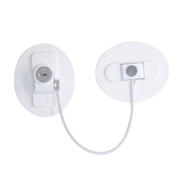 Bunblic Serrure de Sécurité pour Enfant Serrure de Casier pour Enfant Armoire Étanche Polyvalente pour Fenêtre à Battants Armoire Applications Publiques Commerciales Ovale Blanc