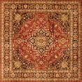 thumbnail image 1 of Ahgly Company Indoor Square Medallion Orange Traditional Area Rugs, 6' Square, 1 of 1
