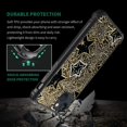 thumbnail image 3 of Compatible with iPhone 14 Plus Case, Ultimate Protection: Back+Soft Silicone Acrylic TPU Design for Shockproof Fall Prevention Black and Gold Sequins, 3 of 6