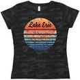 thumbnail image 3 of Inktastic Lake Erie Distressed Retro Sunset Women's T-Shirt, 3 of 5