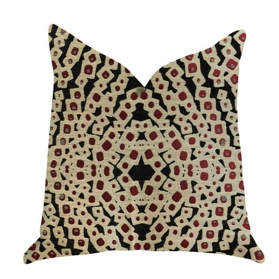 Plutus 20" x 26" Scarlet Gem Luxury Throw Pillow in Red and Black