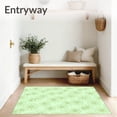 thumbnail image 3 of ODIKA 3'x5' Machine Washable Non-Slip Area Rug, Artisan Lattice with Overlapping Floral Details High Traffic Rug with Pad, Green, 590548, 3 of 8