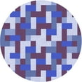 thumbnail image 1 of Ahgly Company Indoor Round Patterned Jeans Blue Area Rugs, 8' Round, 1 of 1