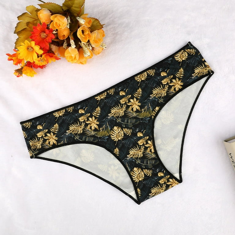 Women Panties Female Patterned Underwear Seamless Breathable Briefs  Comfortable Low Waist Underwear 