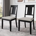 thumbnail image 2 of Castle Place Simple Wooden Dining Chair, Set of 2, Black, 2 of 8