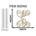 thumbnail image 2 of Unfinished Wood Monogram C Shape - Craft - up to 46" DIY 12" / 1", 2 of 3
