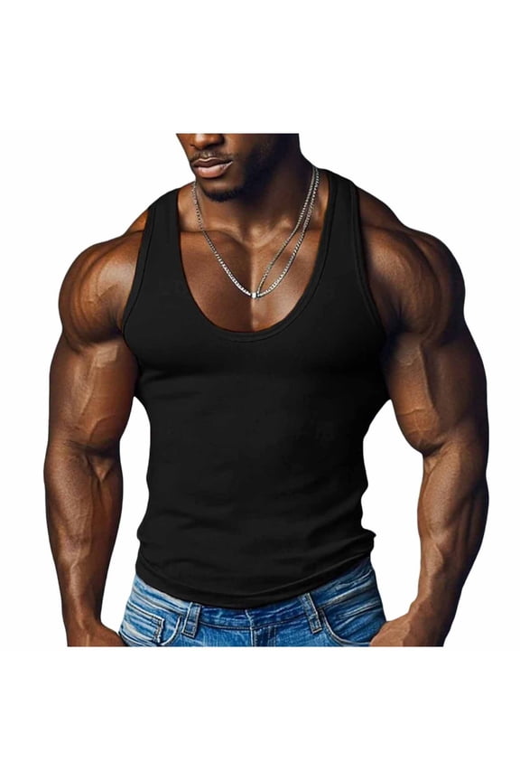 Mens Muscle Tank Top Y Back Stringer Tee Bodybuilding Fitness Training Sleeveless Shirt, Workout Athletic Vest Quick Dry A-Shirt, Base Layer Slimming Body Shaper