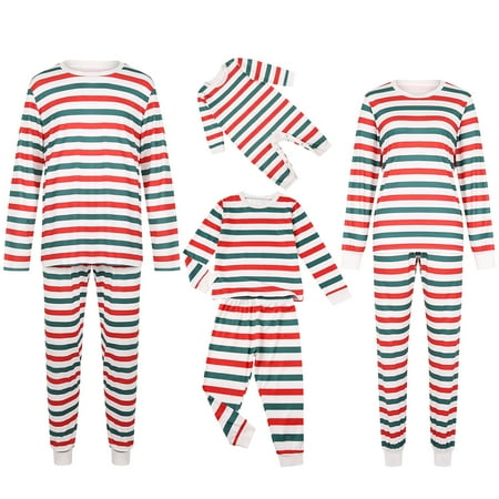 

Christmas Pajamas for Family Matching Clothes Set Striped Matching Pajamas for Adults Toddlers Baby