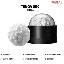 TENGA Geo Coral Reusable Male Masturbator/Stroker w/Case