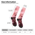 thumbnail image 3 of Bixox Delicate Pink Carnations Patterned Men's and Women's Knee Socks High Socks Outdoor Sports Socks, 3 of 5