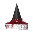 thumbnail image 4 of Sombrero de Mago Perfecl Gorro de Disfraz Puntiagudo Rojo para Halloween Carnaval, 4 of 8
