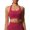 Red, variant on Sport Bras For Women Solid Color Full Coverage Support Bra White Size S