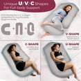 thumbnail image 6 of PILLANI Pregnancy Pillows for Sleeping - V C U Shaped Full Body Pillow with Removable Cover, 57inch Cooling Maternity Pillow for Pregnant Women, Support for Back Belly Legs Hip - Pregnancy Must Haves, 6 of 10