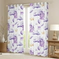 thumbnail image 2 of Erosebridal Princess Castle Curtains Pack of 2 (42Wx63L),Bowknot Balloon 30%-50% Black Out Curtains,Purple Butterfly Curtains for Living Room,Kawaii Bedroom Decoration, 2 of 6
