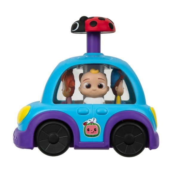 Coche familiar CoComelon Push 'N Sing - Coche musical interactivo con iluminación - Personajes favoritos de los fans y clips de canciones - Juguetes para niños pequeños y preescolares