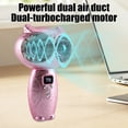thumbnail image 4 of WKSCLPAI Handheld Mini Turbo Fan Portable Outdoor USB Rechargeable High Speed Compact Lightweight for Travel Beach Summer, 4 of 7