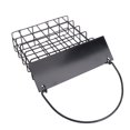 thumbnail image 1 of Comedero cuadrado para pájaros, contenedor de metal negro para cría de aves, ideal para exteriores., 1 of 6