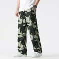 thumbnail image 6 of Men Camo Cargo Pants Fall Winter Combat Military Casual Streetwear Drawstring Trousers CE1 Pant, 6 of 10