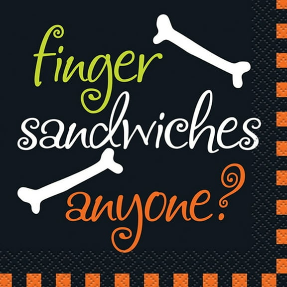 Finger Sandwiches Halloween Beverage Napkins, 16ct