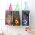 thumbnail image 2 of Bolsa de almacenamiento de frutas y verduras de rejilla de gran capacidad para cocina verde, duradera, resistente al desgaste, bolsas ahorradoras de espacio por dentro y por fuera., 2 of 5