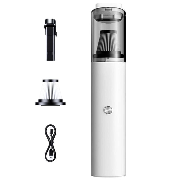 High-Power Wireless Car and Home Vacuum Cleaner with Brushless Motor, Portable Design for Auto Interior and Household Cleaning, Includes 2-in-1 Nozzle and USB-C Charging