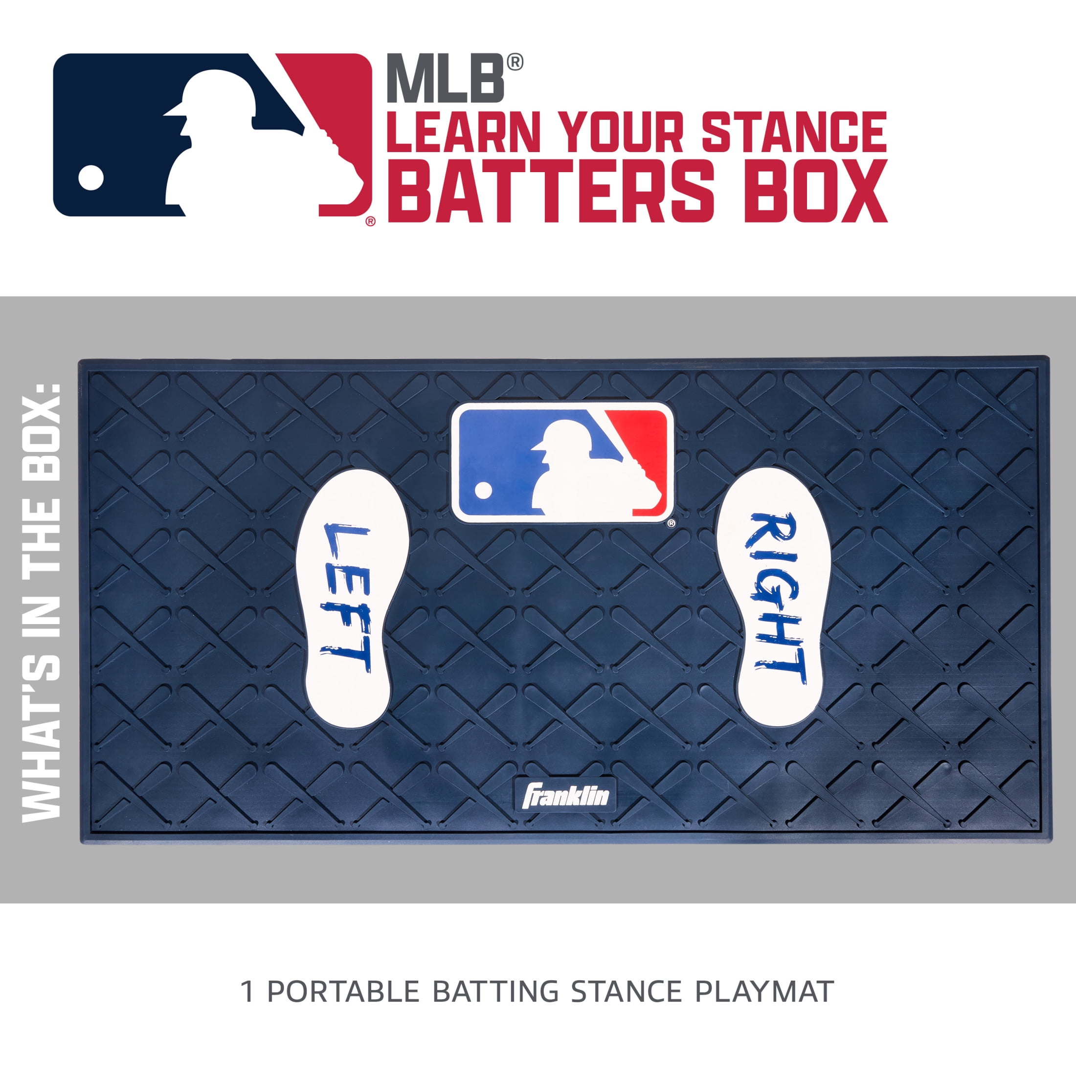 Franklin Sports Learn Your Stance Batter's Box - Perfect for Toddlers and Kids -  Improve Batting Skills - Outdoor Sports Baseball - Teach Young Athletes how to Stand
